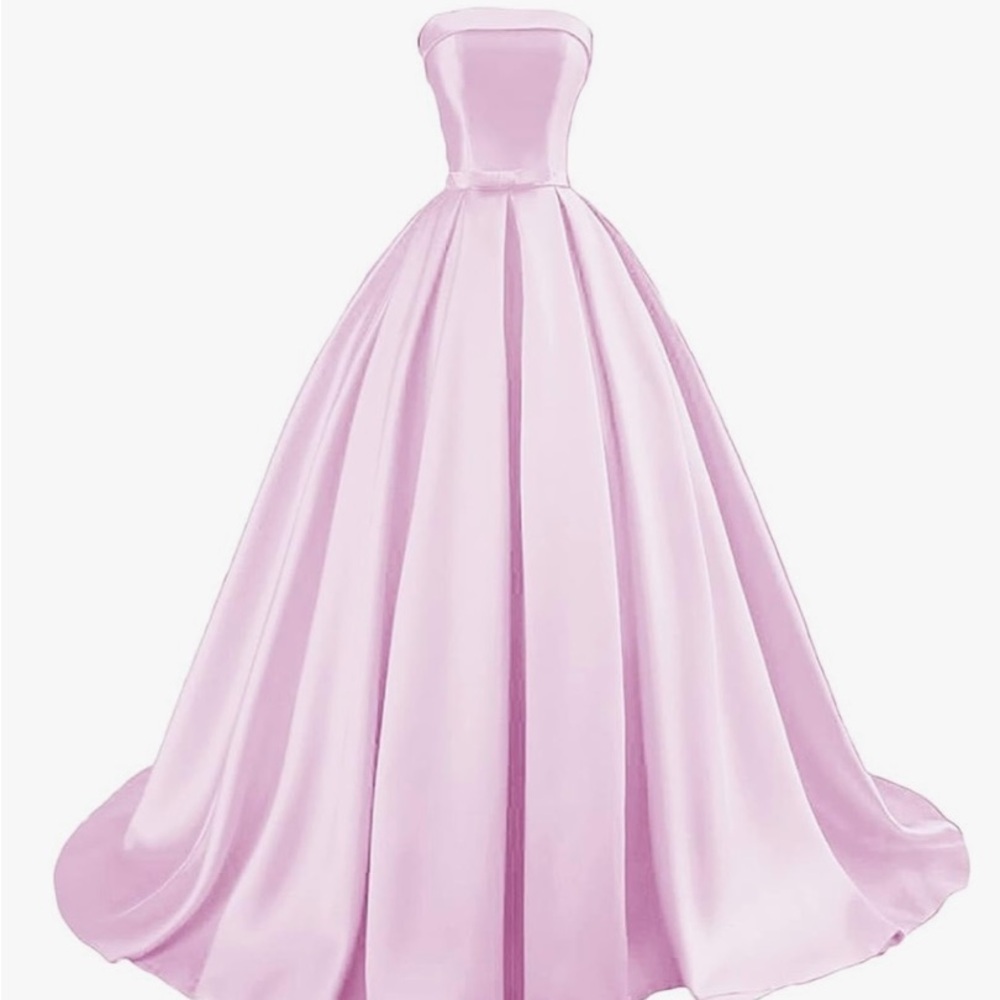 Chic Strapless Light Pink Evening Dress